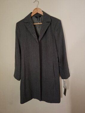 Vintage BNWT Jennifer & Grace Women's Wool Charcoal Blazer/Jacket Size 12 Petite